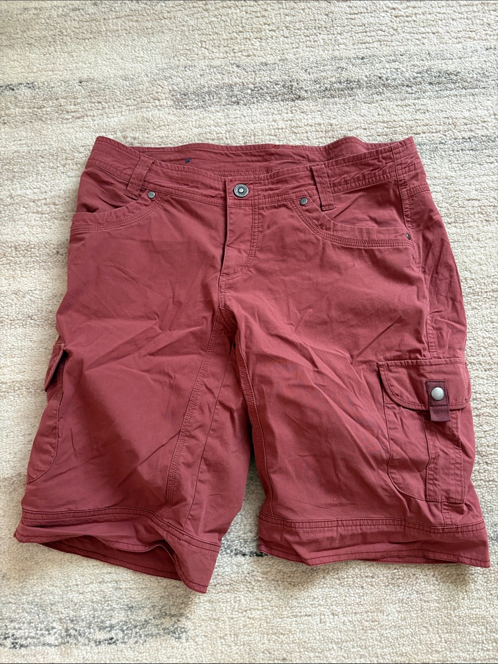 Kuhl Women's Cargo Shorts in Rust Red
